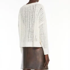 WEEKEND MAXMARA Grammo Oversized Wool Sweater in Ecru