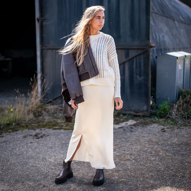 WEEKEND MAXMARA Grammo Oversized Wool Sweater in Ecru