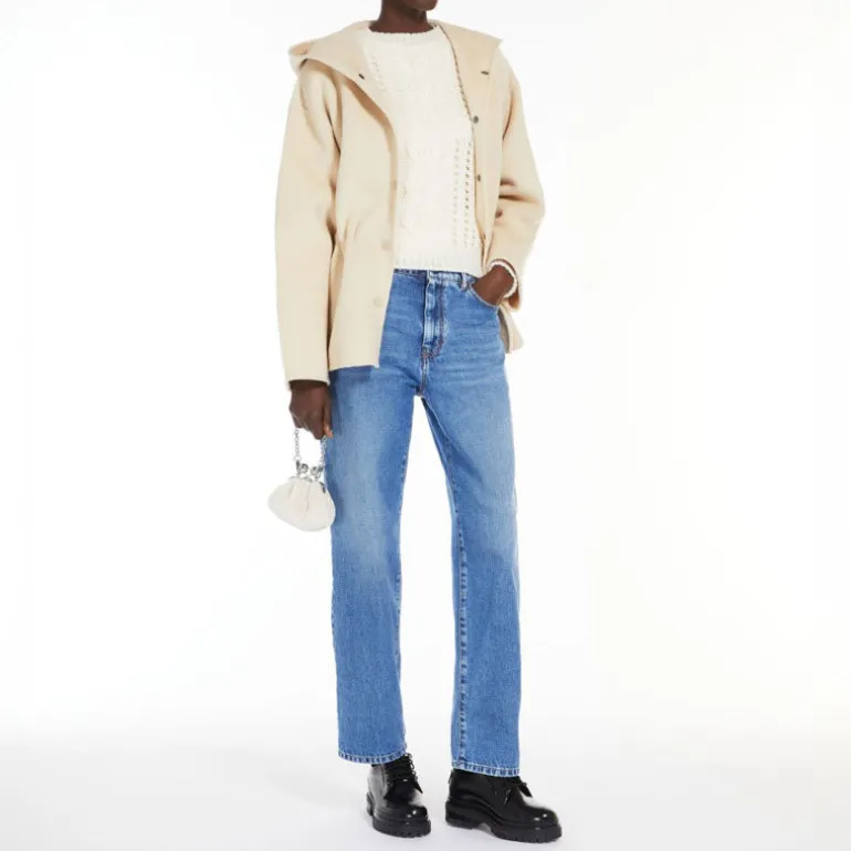 WEEKEND MAXMARA Grammo Oversized Wool Sweater in Ecru