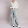 Weekend MaxMara Medina High Waisted Trousers in Pastel Green