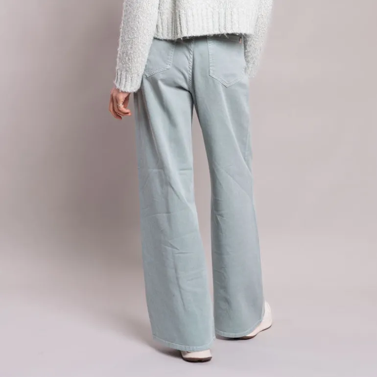 Weekend MaxMara Medina High Waisted Trousers in Pastel Green