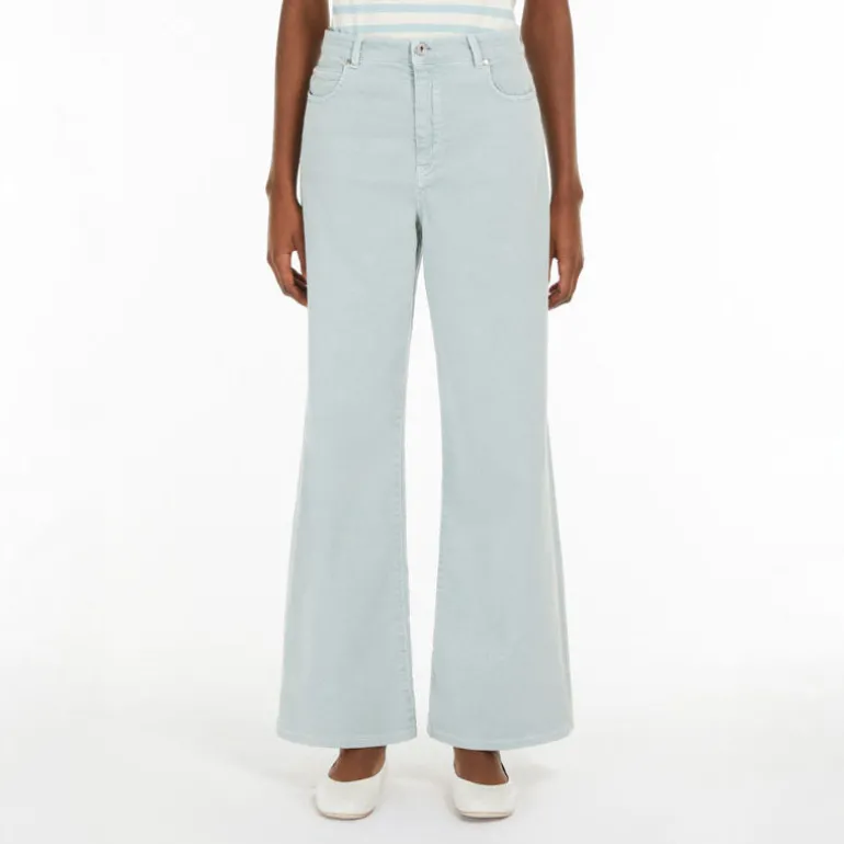 Weekend MaxMara Medina High Waisted Trousers in Pastel Green