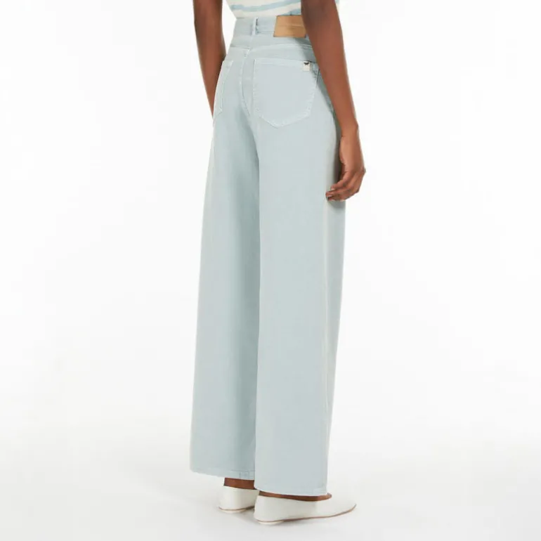 Weekend MaxMara Medina High Waisted Trousers in Pastel Green