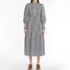 WEEKEND MAXMARA Timoteo Printed Twill Dress in White Flower
