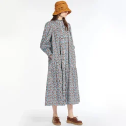 WEEKEND MAXMARA Timoteo Printed Twill Dress in White Flower