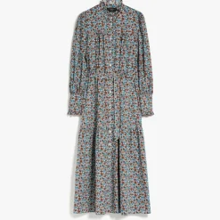 WEEKEND MAXMARA Timoteo Printed Twill Dress in White Flower