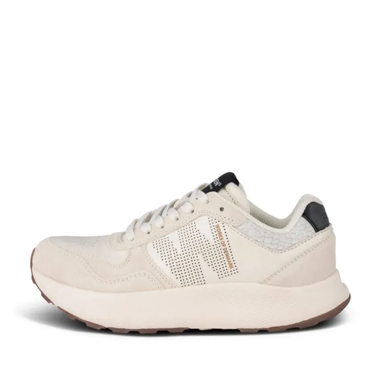 Woden Mathilde Runner Leather Sneaker in Blanc de Blanc