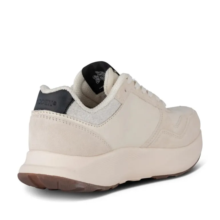 Woden Mathilde Runner Leather Sneaker in Blanc de Blanc