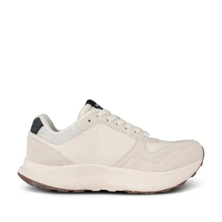 Woden Mathilde Runner Leather Sneaker in Blanc de Blanc
