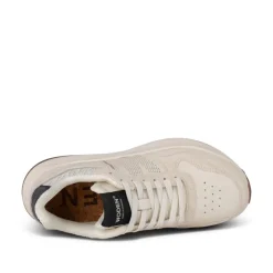 Woden Mathilde Runner Leather Sneaker in Blanc de Blanc