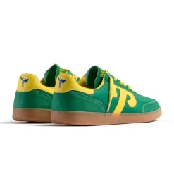 WUSHU Mens Gong Sneakers in Green/Yellow